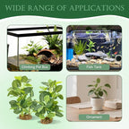 Silk Aquarium Plants (2-Pack) 9.8 Inch Artificial Plastic Fish Fish Habitat Decor, Small to Moderate Size Aquarium Decorations, Safe Green Plants for Freshwater Tanks