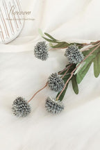 Floroom 5pcs Dusty Sage Green Faux Silk Mums Artificial Flowers, Bulk Fake Small Mini Chrysanthemums with Stems for DIY Wedding Centerpieces Floral Arrangements Vase Fillers Home Decorations