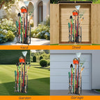 UU-Major Garden Tool Organizer,Yard Tool Rack Heavy Duty,Free Standing for Garage Corner,Garage Organization,Garage Organizers and Storage,Garden Tool Holder for Lawn,Shed,Outdoor,Metal