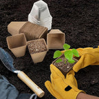 50 Sets 3 Inch Peat Pots, Biodegradable Plant Nursery Pots with Humidity Dome, Seed Starter Pots Kits with 50 Plant Labels for Flower, Vegetable, Herb Seed Germination