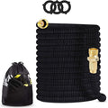 J&B XpandaHose 75ft Expandable Garden Hose - Heavy Duty Superior Strength 3750D - 4 -Layer Latex Core - Extra Strong Brass Connectors and Storage Bag (Black 75)