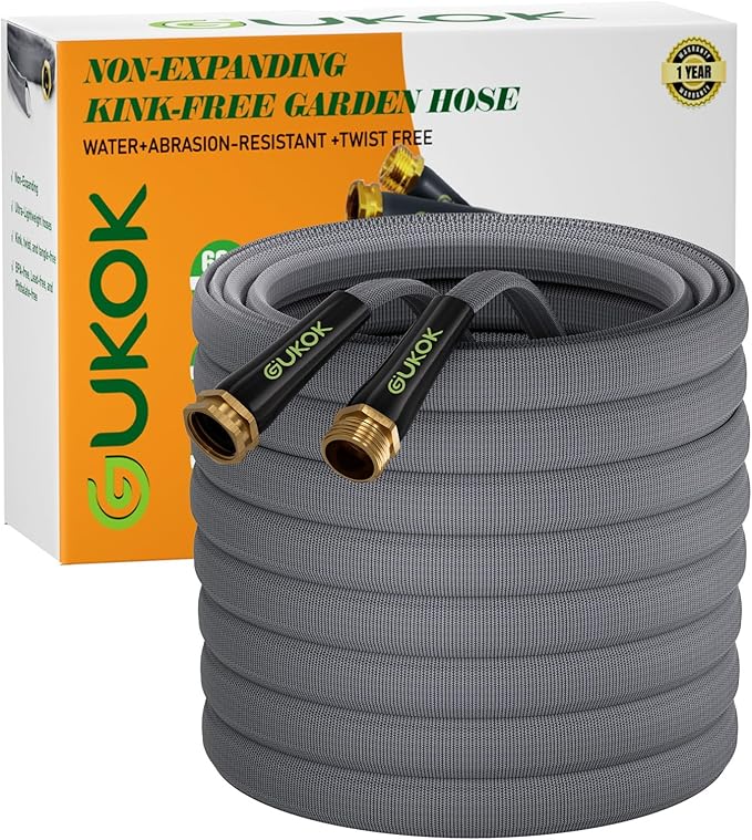 Garden Hose 25 FT, Non-Expanding Water Hose, Ultra-Light & Flexible, Burst-Resistant, Kink-Free, High-Pressure Garden Hose All-Weather Use for Lawns, Gardens, and Outdoor Cleaning