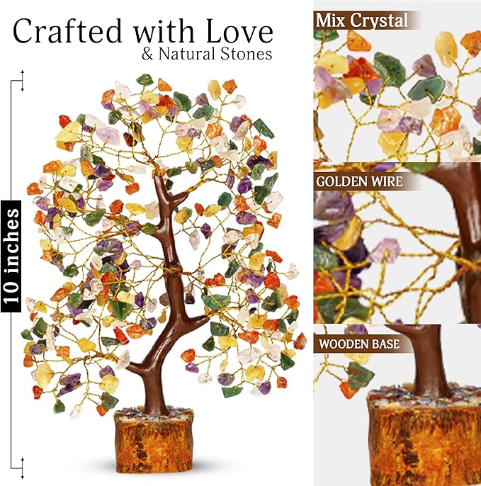 Chakra Tree - Chakra Tree of Life, Healing Crystals, Crystal Tree, Spiritual Gifts for Women Stones, Home Decor Gifts, 7 Chakra Trees of Life
