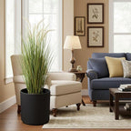 KOL Artificial 4ft Horsetail Reed Grass, 47.2in Artificial Indoor Outdoor Fake Grass Plant, Home Office Wedding Decorative Artificial Plants & Flowers in Pot Faux Plant Greenery, Housewarming Gift