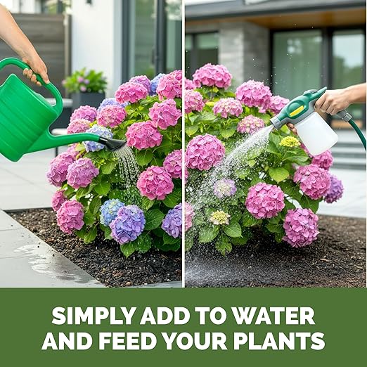Hydrangea Fertilizer – Liquid Plant Food for Bigger Blooms, Rich Flower Color & Stronger Root Development, 32 oz