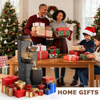 38.2" Tall Water Fountain Outdoor Garden,4 Tiers Modern Cascading Bowls and Stacked Stones Indoor Fountains with LED Lights for Garden, Patio, Deck, Porch, Backyard and Home Art Decor(Grey)