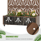 Casaphoria Metal Raised Garden Bed with Trellis and Wheels, 72"x47"x16" Arched Planter Box for Climbing Plants, Vegetables & Vines, Features Drainage Holes and Privacy Screen, Brown-Star