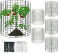 6 Packs 12"x 12" Large Wire Plant Protectors from Animals,Plant Cages for Outdoor Plants,Plant Covers from Animals with Ground Stakes and Nylon Ties Protect Plants,Shrubs,Vegetables from Animals-18PCS