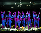 MyLifeUNIT Artificial Seaweed Water Plants for Aquarium, Plastic Fish Tank Plant Decorations 10 PCS (Purple)