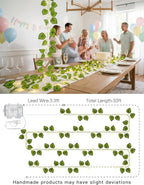 suddus Vines with Fairy Lights Battery & USB Powered Operated, 33ft 100 LED Watermelon Leaves String Lights with Remote, Artificial Plants for Indoor, Bedroom, Wedding, Wall, Party Decor(Warm White)