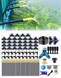 New drip Irrigation kit, Automatic Garden Watering System, Quick Connector and 360-degree Bending Dropper atomizing Copper Nozzle, Garden Plant Lawn Courtyard Watering System. (165FT)