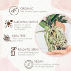 Organic Ready to Spray Orchid Food Mist - Bloom Booster Fertilizer for Orchids in Pots - Plant Nutrients for Healthy Flower & Reblooms (8 oz)