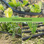 Flat Soaker Hose 75 ft Save 70% Water, Leakproof Design Double Layer Sprinkler Hose Drip Hose for Garden Bed