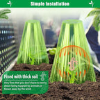 50 Pack Garden Cloches for Plants, Reusable Bell Plant Cover, Plant Covers Protectors from Animals Snails Birds Chickens Insect, 9.18" H X 7.56" D
