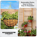 garini 6 Pack, 23 Inch Hanging Baskets Chain, Gold Hanging Chains with Hooks, Replacement Plant Hangers for Planters, Bird Feeders and Lanterns