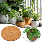 Coconut Coir Mulch Mat, 11.8 in Round Weed Barrier Disc, Natural Biodegradable Coco Fiber Tree Protection Mat, Moisture Retention Mulch Ring for Indoor Outdoor Garden Plants Landscaping, Multi-Count