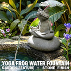 Pond Fountain Spitter with Pump, Outdoor Resin Artificial Stone Water Feature for Koi Pond, Garden, Patio, Tabletop Water Décor(30x22x43cm)