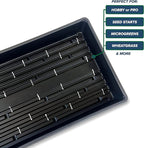 10 Plant Growing Trays (WITH Drain Holes) - 20" x 10" - Perfect Garden Seed Starter Grow Trays: For Seedlings, Indoor Gardening, Growing Microgreens, Wheatgrass & More - Soil or Hydroponic