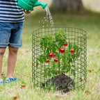 9 Pics DIY Metal Plant Protectors from Deer, Garden Fencing Animal Barrier Size 11.8 * 15.7 inches, Mesh Plant Cage Chicken Wire Cloche for Plants with Stakes and Nylon Cables