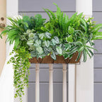 GTIDEA 19Pcs Outdoor Artificial Plants UV Resistant Fake Shrubs Bushes Plastic Greenery, Faux Plants for Outside Indoor Hanging Plants Garden Porch Window Box Home Wedding Farmhouse Décor