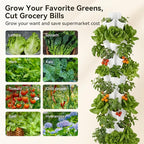 BAOSHISHAN Vertical Hydroponic Garden Tower, 40 Pods 8 Tiers Hydroponics Tower Outdoor, Vertical Hydroponic System with Water Pump for Vegetable Herb Fruit