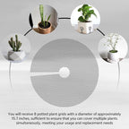 8Pcs Plant Pot Grid, Plant Pot Cover for Potted Plants, Pet Proof Plant Cover for Indoor & Outdoor Garden Plants, Cuttable Plant Protector from Animals, Cats, Dogs and Squirrels (15.7in)