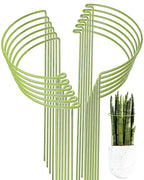 12-Pack Plant Support Stakes, Steel Stakes for Indoor Plants, Monstera & Peony Support, Tall Plant Sticks for Snake Plant, Climbing Vines, Metal Garden Stakes (10" W x 15.8" H)