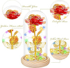Gifts for Mom Mothers Day Rose Gifts Birthday Gifts for Women, Mom Gifts for Mother Day from Daughter Galaxy Glass Red Butterfly Flowers Rose Gifts for Sister,Grandma,Her,Wife,Anniversary,Wedding