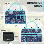 KUNN Bucket Tool Organizer 5 Gallon with Hangable Handle 18-Pocket Detachable Bucket Bag for Tools, Garden Caddy Tote with Pockets, Heavy Duty 600D Polyester Gardening Accessory,Blue