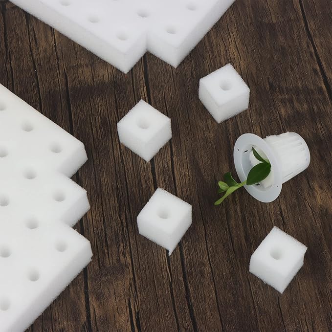 200 Pack Hydroponic Sponge Planting Tool Square Seedling Sponges Greenhouse Hydroponic Sponge Hydroponic Vegetable Planting Sponge for Small Bud Growth