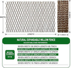 Expandable Garden Trellis Plant Support Willow Lattice Fence Panel for Climbing Plants Vine Ivy Rose Cucumbers Clematis 36X92 Inch