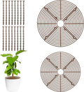 2Pcs (Large Small Plants Covers Soil,Plant Pot Grid,Plastic Plant Covers from Animals with Ground Nails,Keep Dog and Cat Out of Potted Plants for Indoor Plants (7.5/11.8 Inch)
