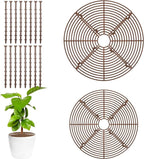 2Pcs (Large Small Plants Covers Soil,Plant Pot Grid,Plastic Plant Covers from Animals with Ground Nails,Keep Dog and Cat Out of Potted Plants for Indoor Plants (7.5/11.8 Inch)