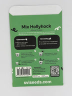 SVI 100 Mix Hollyhock Seeds (Alcea rosea) - Mallow, Common Hollyhock Seed Packets, Attracts Hummingbirds - Heirloom Flower Seeds for Outside & Inside, Meadows, Fences, Beds