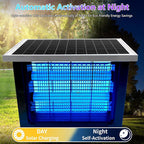 Powerful Solar Bug Zapper Outdoor for 2000 sq.ft with 13FT Extension Cord, Rechargeable Mosquito Zapper with High Powered, Waterproof Solar Fly Zapper for Patio Garden Backyard RV Camping