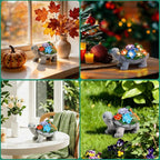 Linkax Mothers Day Gifts for Mom Grandma Wife Sister Nana from Daughter Son Husband, Birthday Gifts for Women Turtle Statues Solar Garden Decor for Outside Yard Outdoor Home Patio Decor
