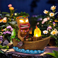 Solar Tiki Outdoor Statues: Funny Tiki Bar Decor with Solar Light Outside Decoration for Lawn Yard Patio Garden Gifts for Housewarming (Boating)