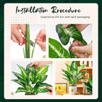 Der Rose 2 Pack 16" Fake Plants Artificial Tropical Plants Indoor Faux Greenery for Home Office Desk Bathroom Decor
