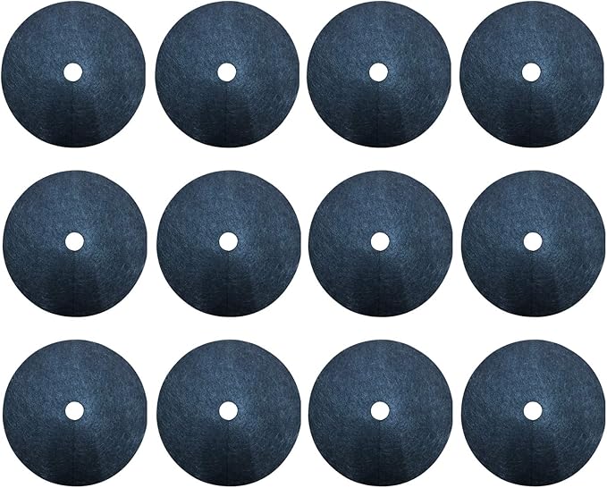 12Pcs Tree Protection Weed Mats, Tree Protection Weed Block Mulch, Weed Barrier Mat Tree Mat, Round Weed Barrier Plant Cover, Weed Mats Covering Ring for Indoor Outdoor Gardens(32cm)