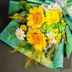Bonsion Preserved Flowers Yellow Gifts for Women, Flower for Delivery, Preserved Sunflower Bouquets, Birthday Gifts for Grandma, Mothers Day Flowers for Wife