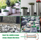 Garden Flower Pots Pot Moving Strap,with Handle,Landscaping Lifting Straps, Move Heavy Flower Pots, Planters, Trees, Rocks,Pot Tool,Up to 200 lbs,Gray Orange,Middle and Small