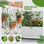 Casaphoria Metal Raised Garden Bed with Trellis and Wheels, 47"x47"x16" Planter Box for Climbing Plants, Vegetables & Vines, Features Drainage Holes and Privacy Screen, White-Star
