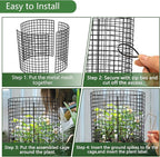 18 PCS Plant Protector from Animals,13.5" Dia x 14" H Pre-Bent Wire Plant Protectors, Metal Plant Cages for Outdoor Plants Plant Cage & Supports Keep Animals Out Garden