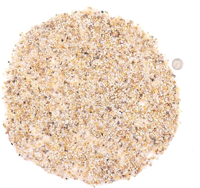 Coarse Sand. Golden Color. 1/8 Inch 2 lbs. for Potting Soil, Succulents, Pots, Plants, Gardening, Indoor, Crafting, Vase Fillers (X-Mini (0.125 Inch), COARSE Sand - Golden, 2)