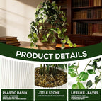 Fake Plants,Artificial Plants Indoor Faux Silk Hanging Pothos Fake Plants for Home Decoration, Low Cost and Easy Maintenance