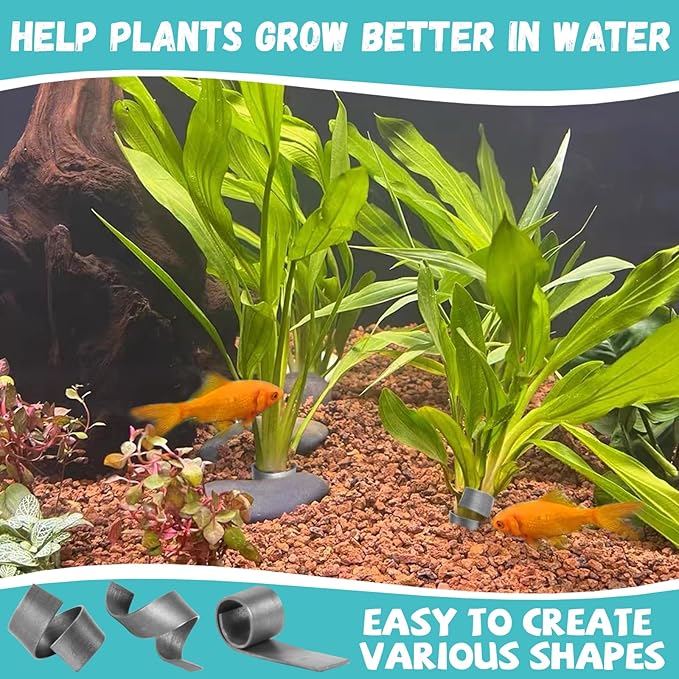 25 Pcs Aquarium Plant Weights, Plant Weights for Fish Tank, Anchors for Live Plants, Stops Plants from Floating in The Aquarium.