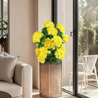 Faux Hydrangea Tree 30" Tall (2 Pack), Artificial Hydrangea Plant in Pot with Yellow Flowers, Realistic Hydrangea Tree for Indoor Outdoor Porch, Patio, Home Decor