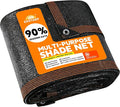 90% Shading Rate 20'x20' Black Shade Cloth,UV Resistant Durable Mesh Tarp with Grommets&Reinforced Edges, Shade Net Using for Plants Cover, Greenhouse, Dog Kennel, Patio, Chicken House