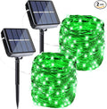 Joomer Green Solar Fairy Lights, 2-Pack Total 80FT 240LED Solar String Lights Outdoor Waterproof 8 Lighting Modes for Fence Party Garden Patio Yard Home Holiday Tree St. Patrick's Day Decoration