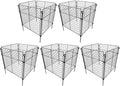 5 Pack Plant Protectors from Animals, 20Pcs 1" Mesh DIY Plant Cages 13.8"x13.8"x12", Metal Garden Animal Barrier with Stakes, Keep Rabbits & Chipmunks Out for Vegetables, Shrubs & New Plants